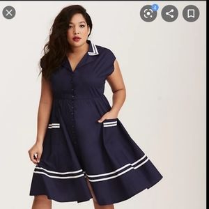 Torrid size 24 pin up sailor dress